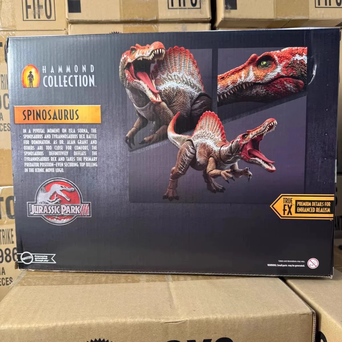 In Stock Mattel Jurassic World Hammond Collection Spiky Dinosaur Highly Posable Spinosaurus Action Figure Dinosaur Model Toy