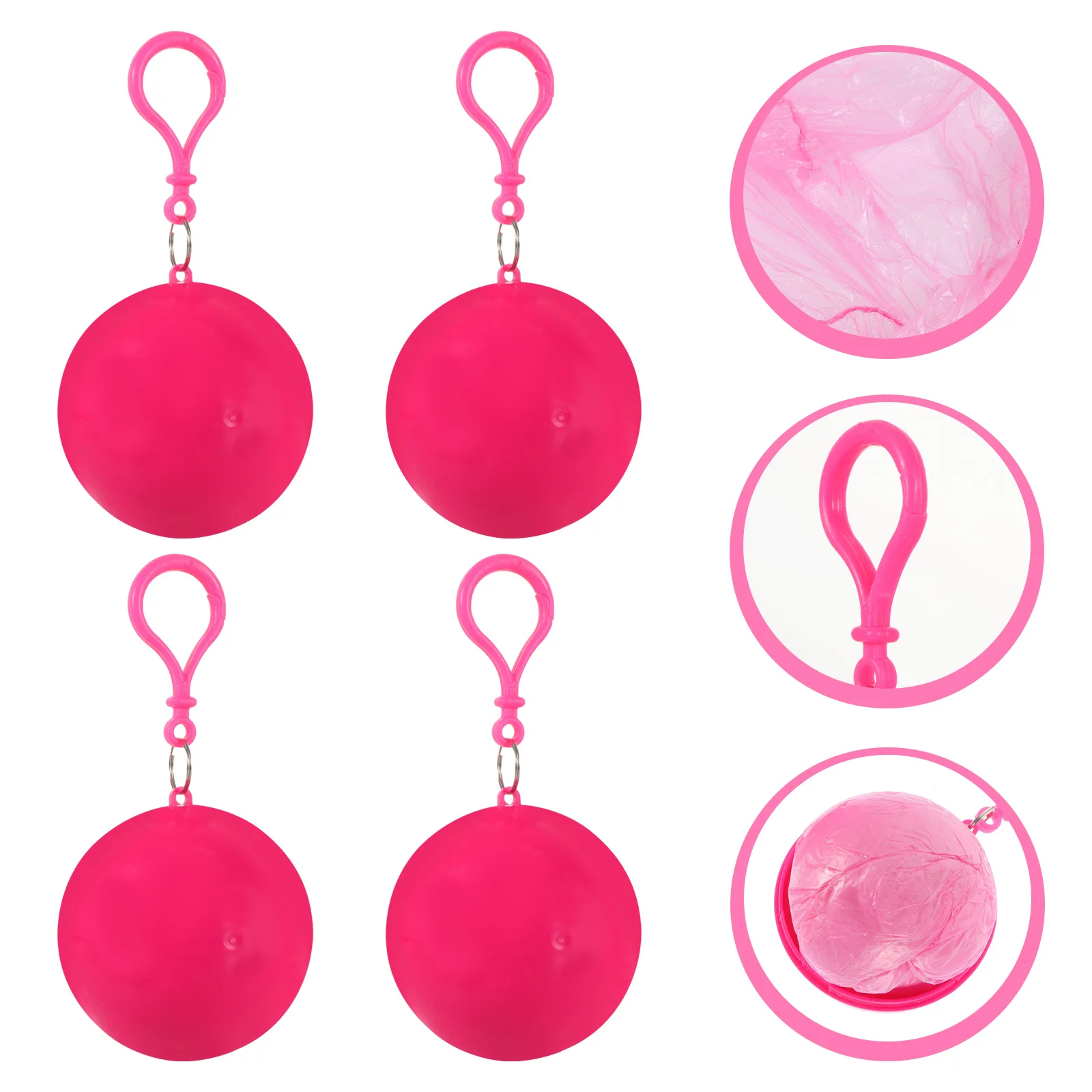 

4Pcs Portable Rain Ponchos for Adults Waterproof Outdoor Raincoat for Camping Hiking Travel Multi-Functional Tarp Cover