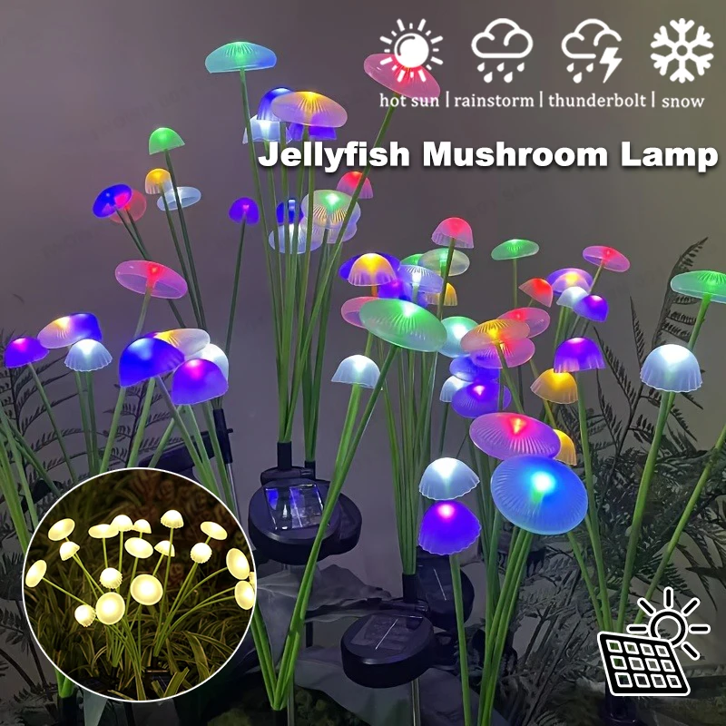 

Solar Jellyfish Lights Outdoor Patio Landscape Fiber Optic Ambient Garden Balcony Waterproof Landscape Lighting 정원등 태양광 led