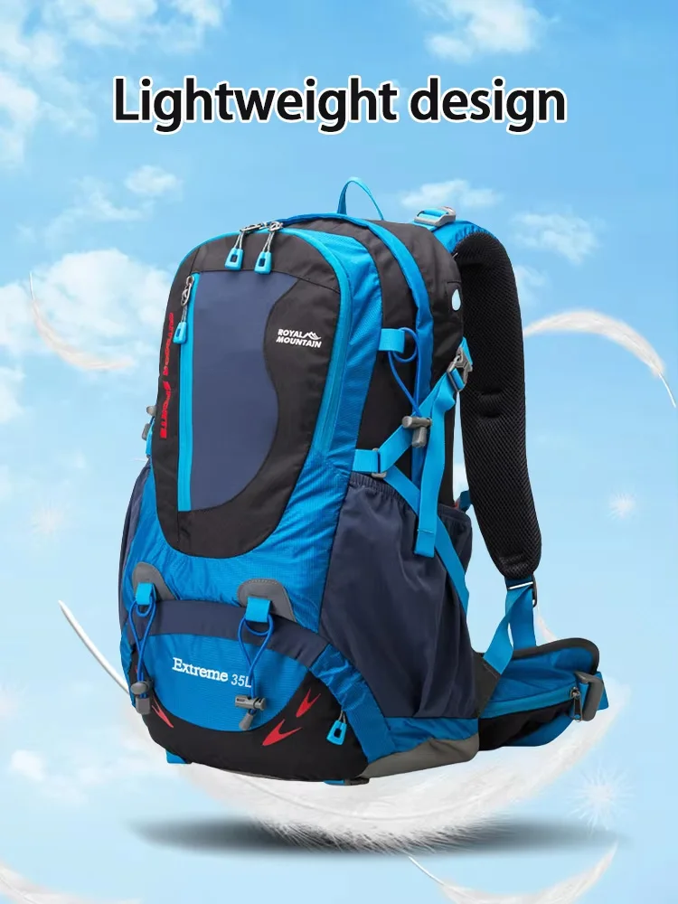 

35L Travel Camping Backpack Large Hiking Bag Multifunctional Waterproof Outdoor Sports Climbing Mountaineering Tourist Rucksack