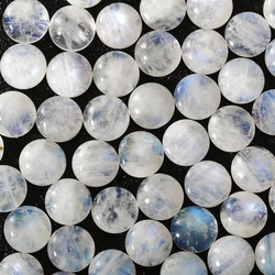 Round Cut Natural Moonstone 6x6MM Loose Stones with Blue light Wholesale Decoration Gemstone Jewelry Gift 10 pcs/set
