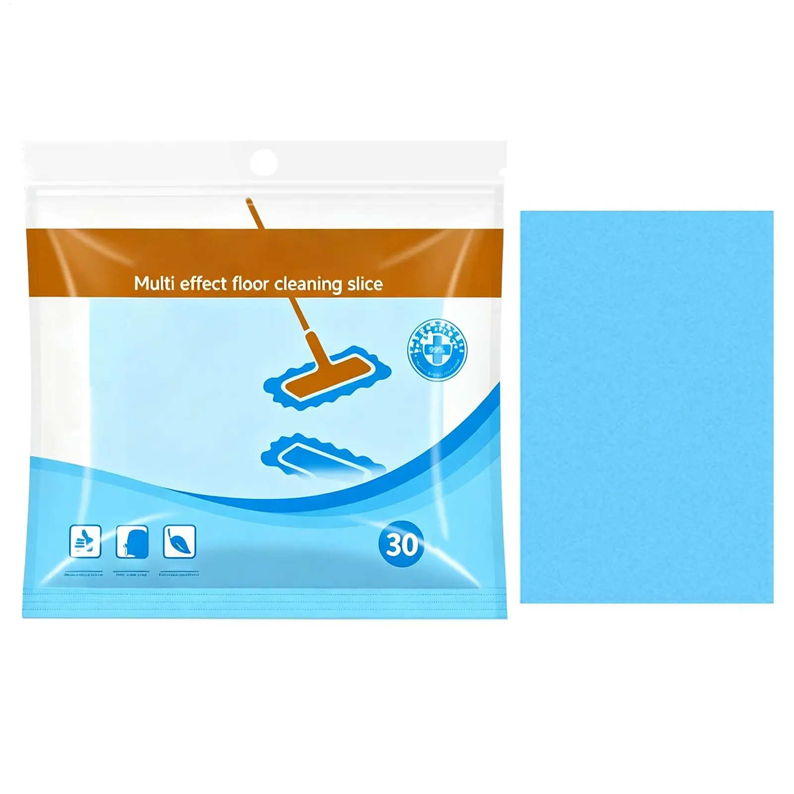 Multi Effect Floor Cleaner Sheet 30 Pieces Stain Remover Long-Lasting Fragrance Multipurpose Dissolvable Floor Cleaning Sheets