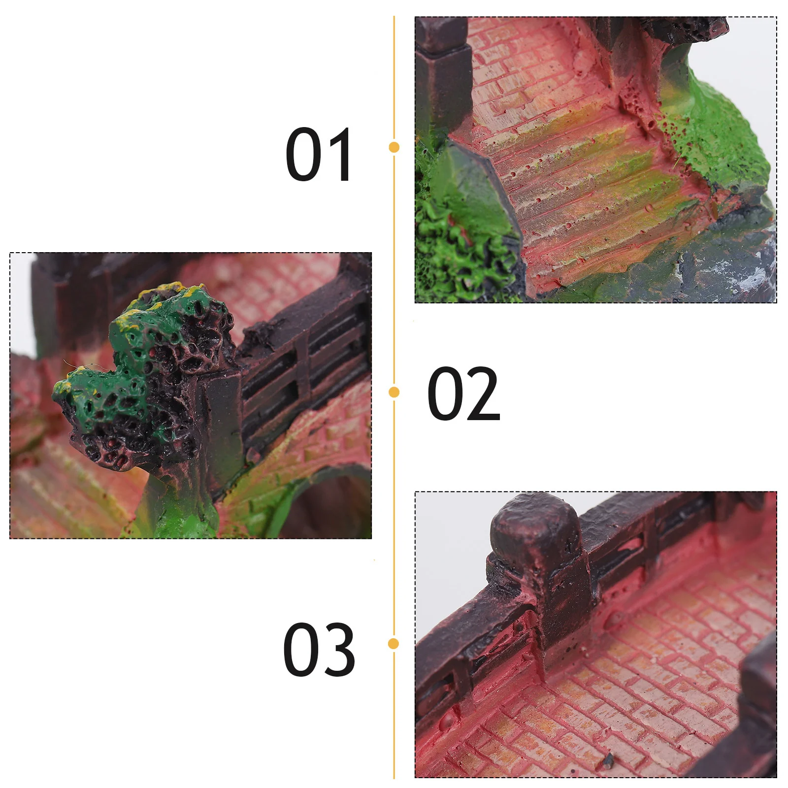 

1Pcs Small Bridge Ornament Plate Decoration Assorted Color Waterproof Plate Adornment for Dining Table Desktop Decor