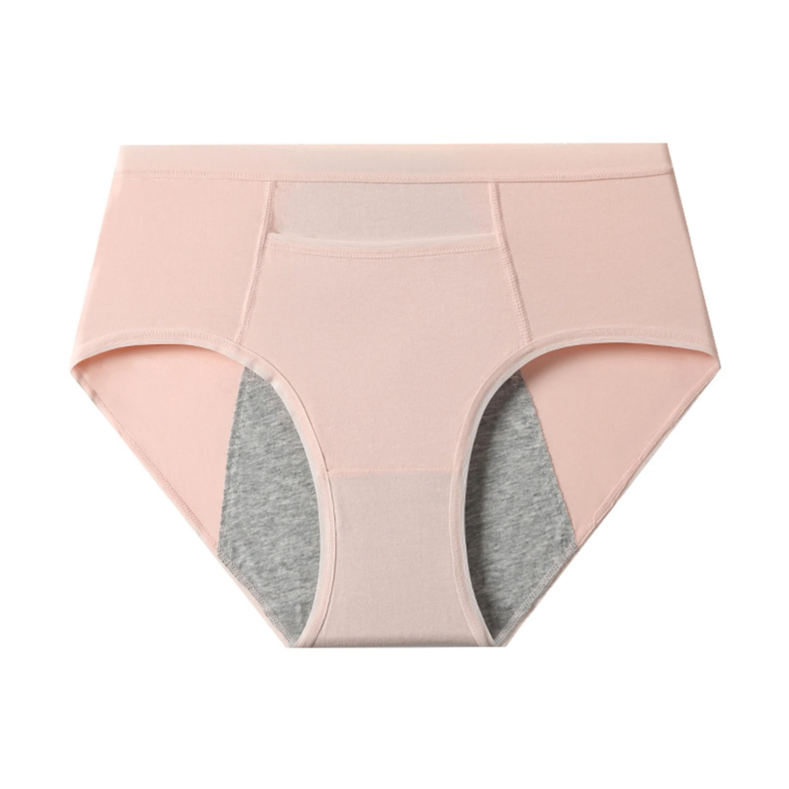 Women High Waist Leak Proof Menstrual Underwear Extra Wide Gusset Soft Breathable Period Panties Comfortable Sanitary Briefs