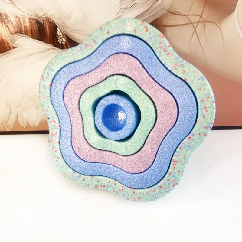 Flowers Cross  Balance Board Cross The Bridge Stone Early Education Kindergarten Balance Training Sense Training Stepping Stone