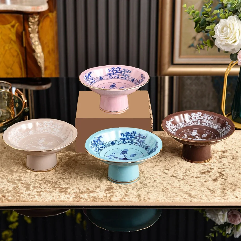 plato-de-ceramica-de-pie-alto-ying's-plato-de-almacenamiento-para-utensilios-de-cocina-plato-impreso-para-frutos-secos-y-frutas-plato-de-6-pulgadas-en-rosa-azul-curry-y-beige