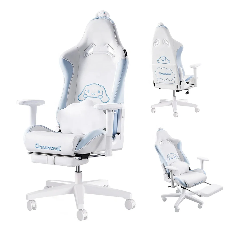 YYHCAbsolutely beautiful gaming chair DPD courier Good comfortable blue cute Cinnamoroll gaming racing chair with low price $79