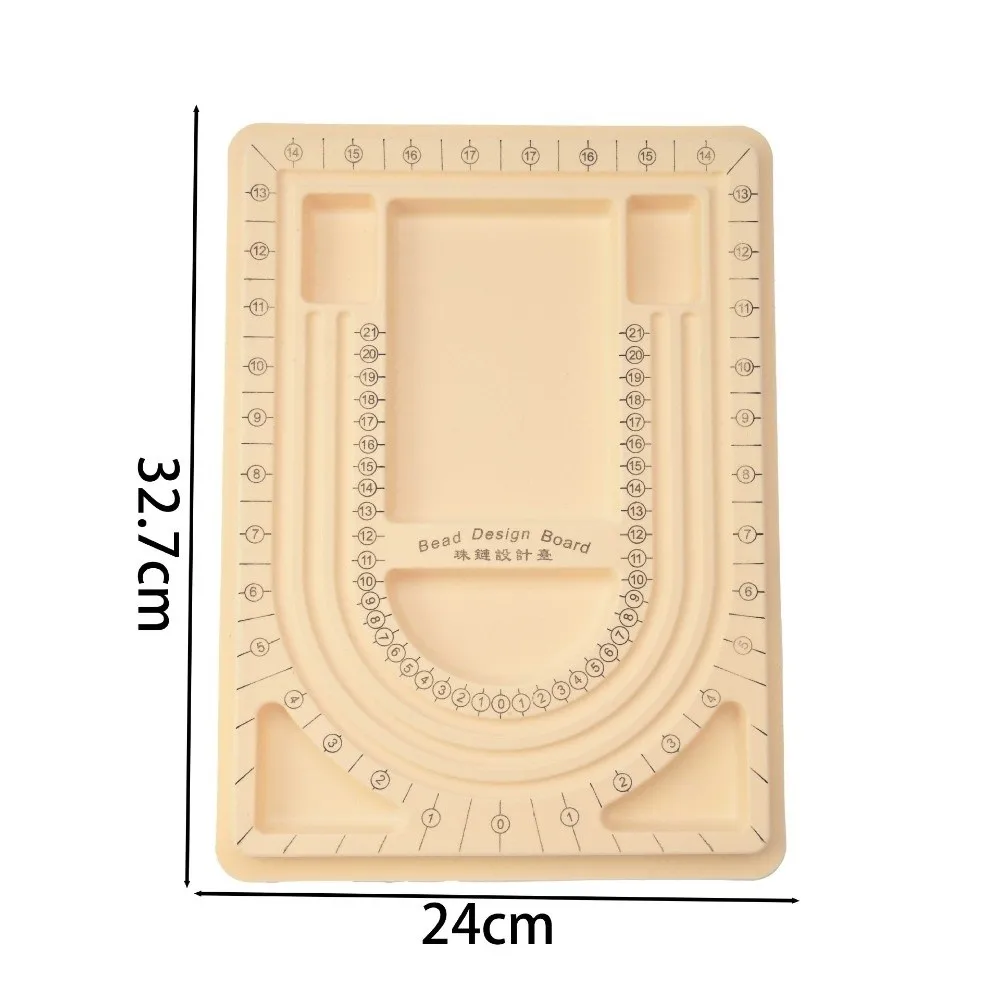 Durable Colorful Beading Board Flockeda Convenient Bracelet Tray DIY Jewelry Making Measuring Tools