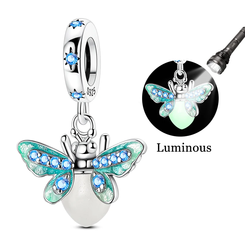 Silver Four-Leaf Clover Charms Beads for DIY