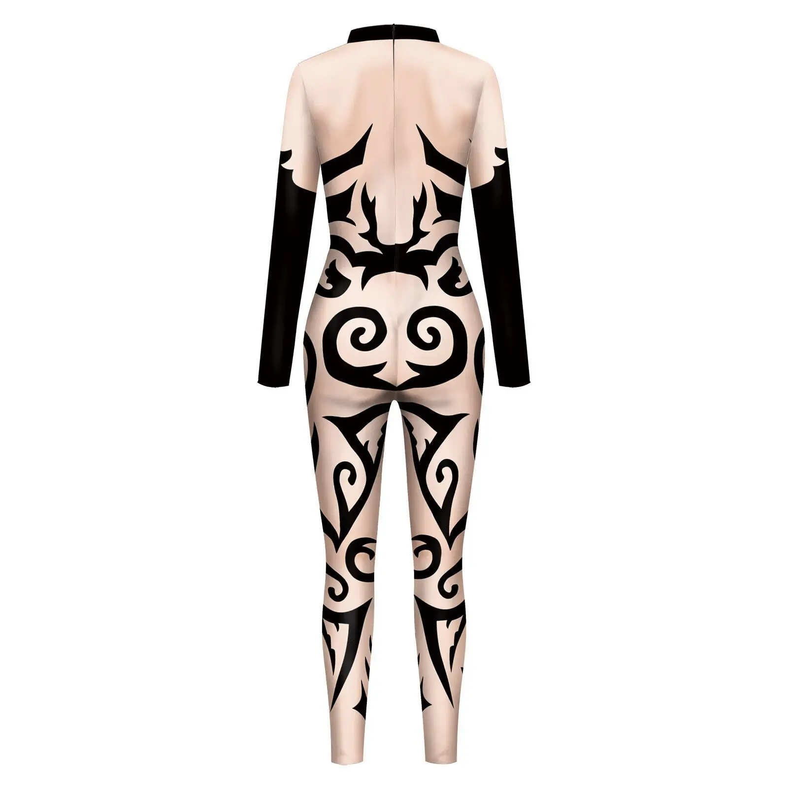 Damen Glänzender Pailletten-Muster Bedruckter Zentai-Bodysuit Traditioneller Lustiger Jumpsuit Halloween Karneval Party Aufführungskostüme – Detail 11