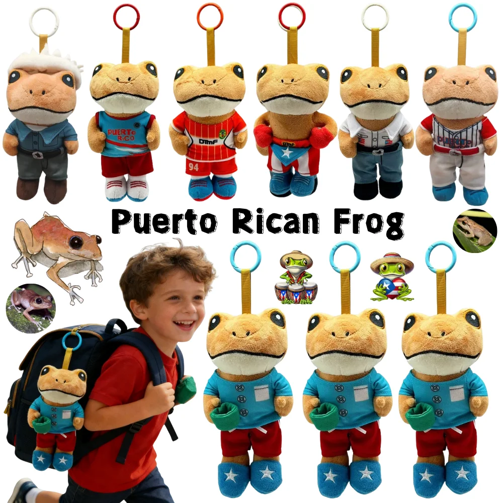 NUEVO Peluche de Rana Puertorriqueña 2026, Bad Bunny El Sapo Concho, Juguete de Peluche Único y Raro, Regalo de Navidad para Niños, para Fans de la Música Reggaeton