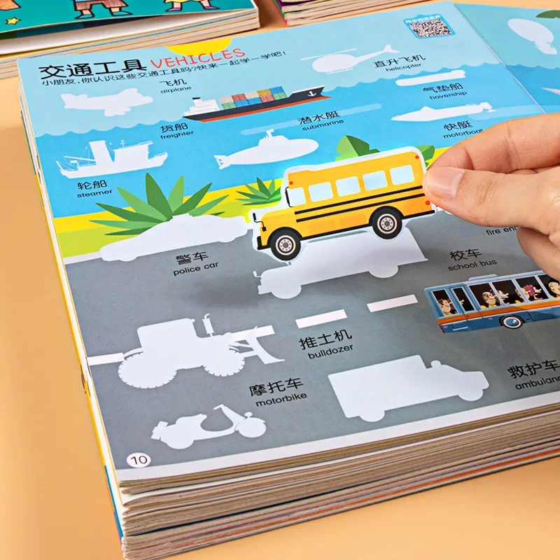 Sticker Bilingual Cognition Book Children's Early Education Click To Read Picture English Original Story Libros Livros Livres