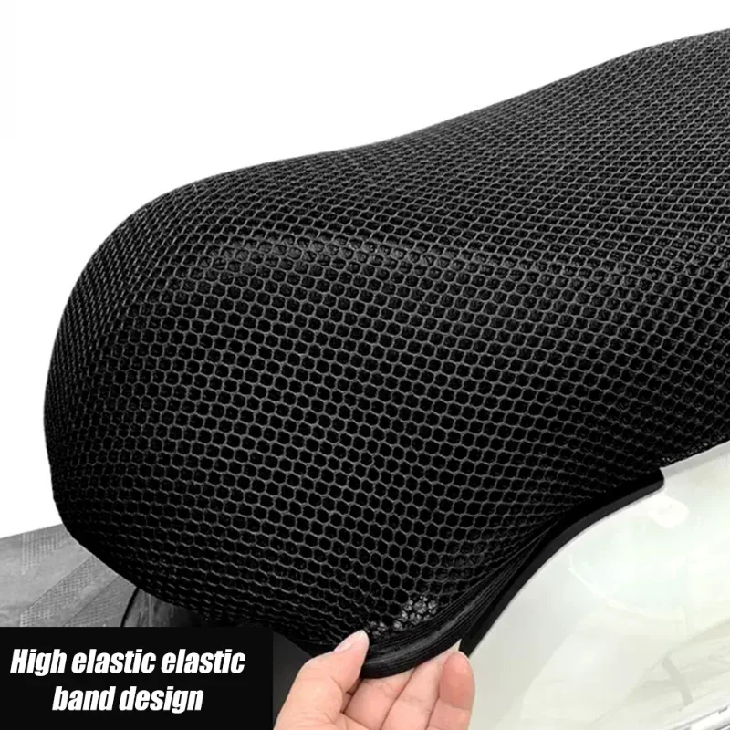 Motorcycle 3D Mesh Fabric Anti-skid Pad Scooter Seat Electric Bike Seat Cover Summer Breathable Covers Cushion Net Cover New