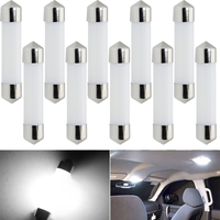 1-10x C10W C5W LED Canbus Festoon 31mm 36mm 39mm 42mm For Car Bulb Interior Reading Light License Plate Lamp White Free Error
