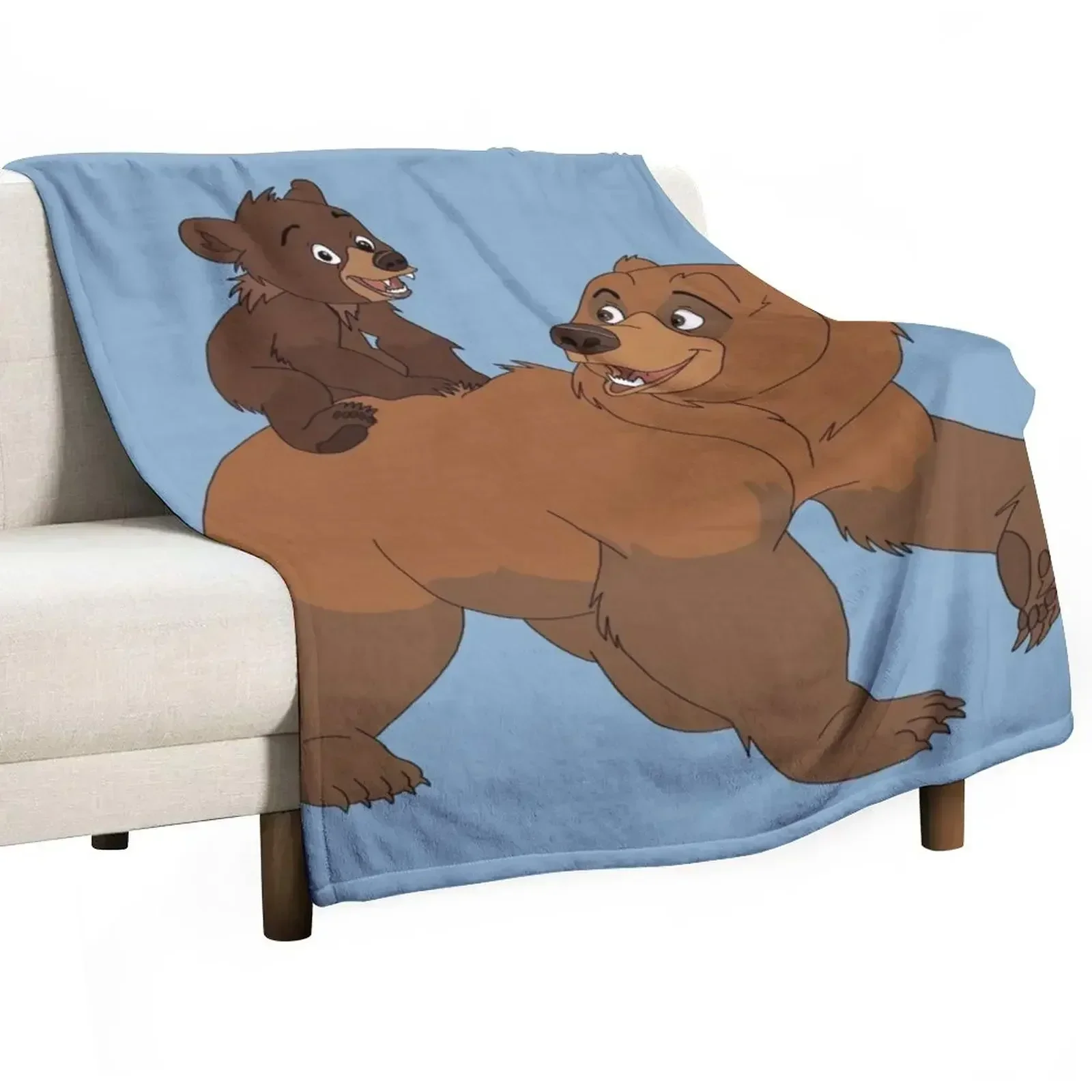 

Brother bear Throw Blanket Flannel Fabric Comforter Blankets