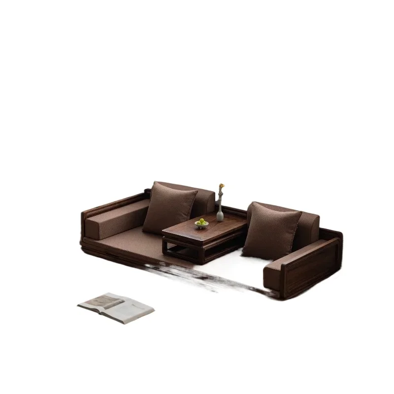 North American black walnut beauty couch old elm new Chinese solid wood Arhat bed modern simple small apartment ancient bed