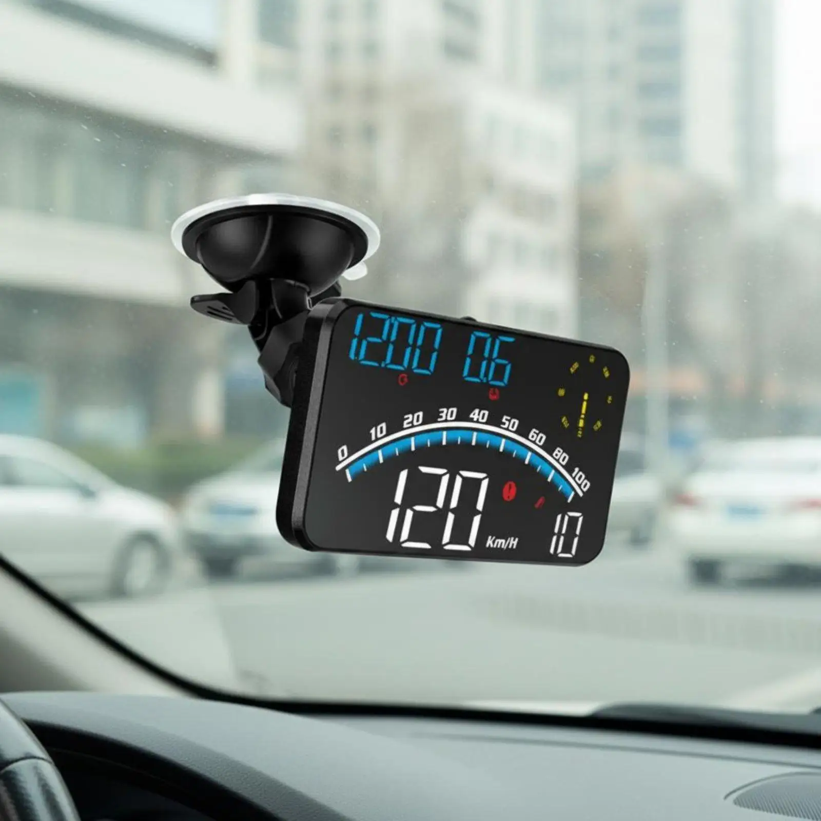 Heads Up Display Car Hud Gauge with Altitude Compass Speed Alarm System for Trucks and Road Trips Featuring Light Sensing Auto
