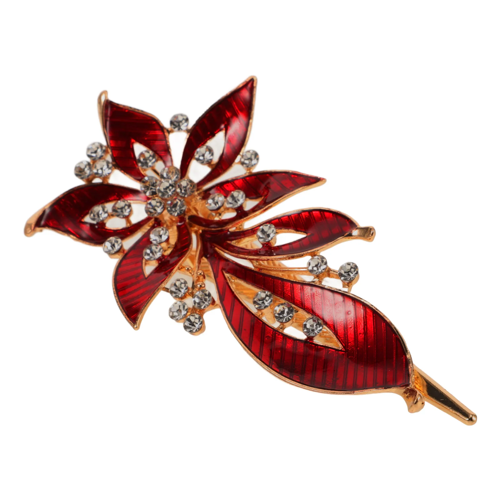 

Hair Clip Bows for Women Holder Crocodile Clips Barrettes Hairpin Rhinestone Alloy French Miss