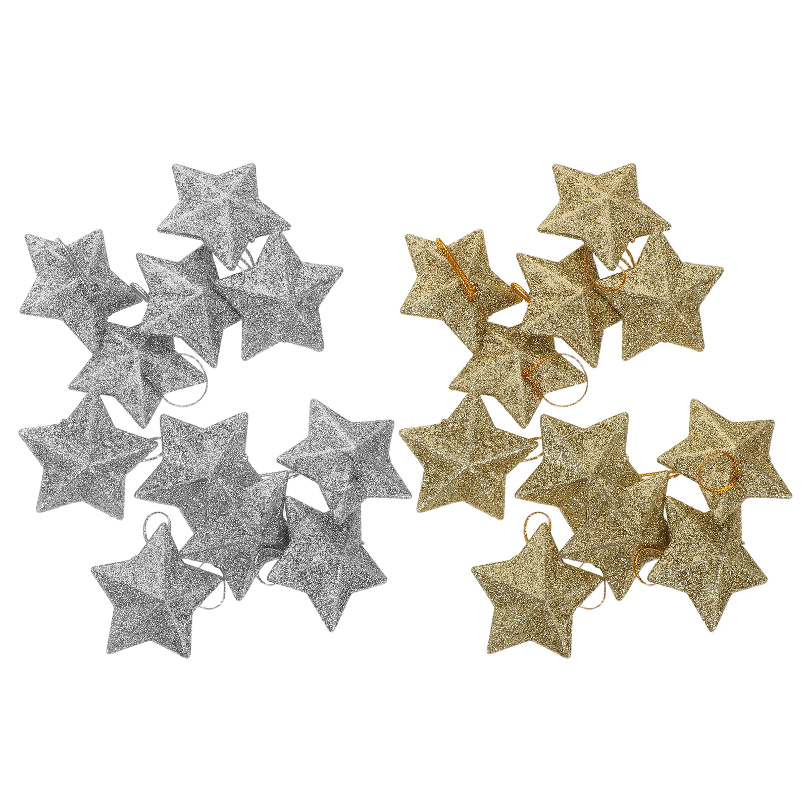 

60 Pcs Christmas Decoration Pendant Star Pendants Decorations Ornaments Foam Party Favors 3d
