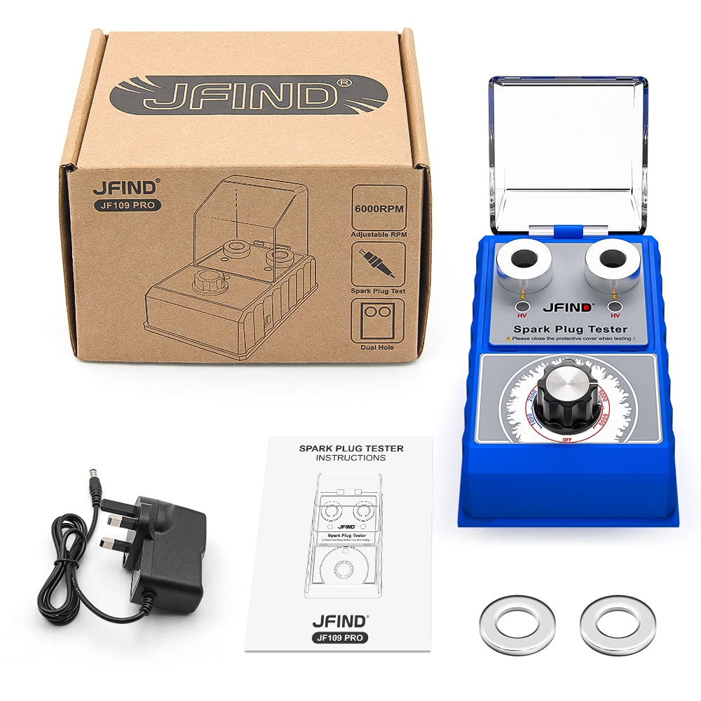 Auto Zündkerze Tester 0-6000rpm 110V 220V Doppel Loch Diagnose Werkzeug Auto Motor Zündung Detektor Werkzeuge auto 12V Scanner JFIND – Detail 12