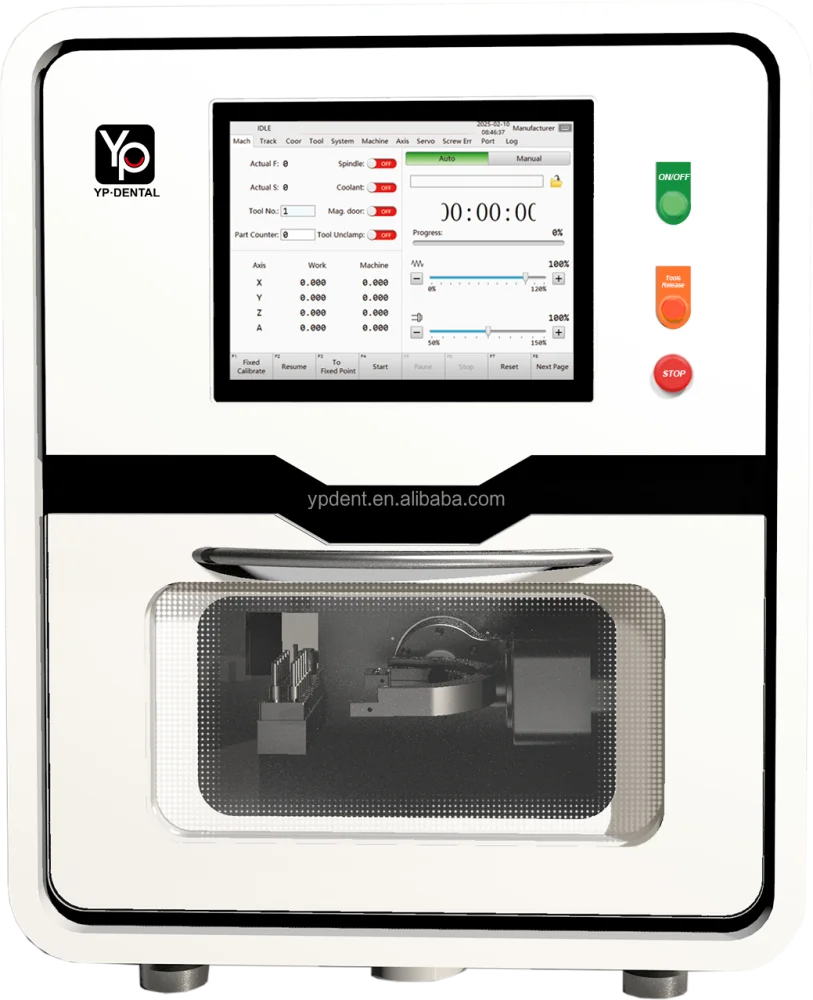 Hybrid Dry and Wet Milling Machine CE Certified Fresadora Dental for Disilicate Lithium and Zirconia Cad Cam