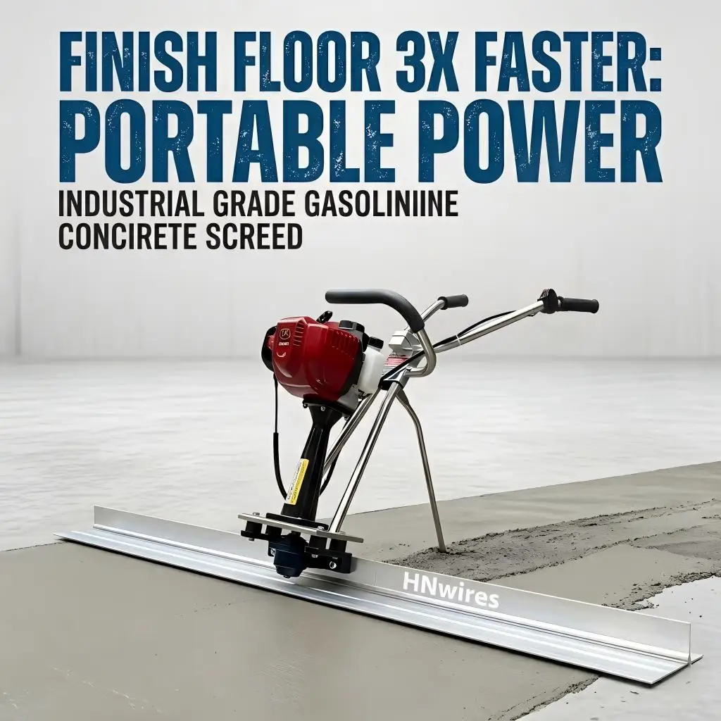 Special Offer 1-4 Meter Concrete Screed Portable Vibratory Screed With 4 Stroke G a s o l i n e Engine Aluminum Screed Blade