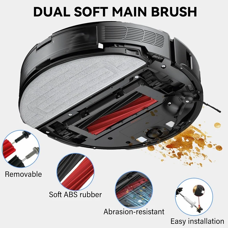 Main Brushes Main Brushes Replace For Roborock S8 Pro Uitra Replacement Parts Robot Vacuum Cleaner Accessory Set With Dust Bags