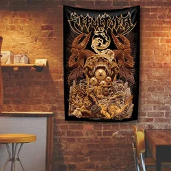 Brazil Death Metal Band Tapestry Sepulturas Rock Music Flag Home Decor Bedroom Dorm Background Cloth Concert Banner Fans Gift