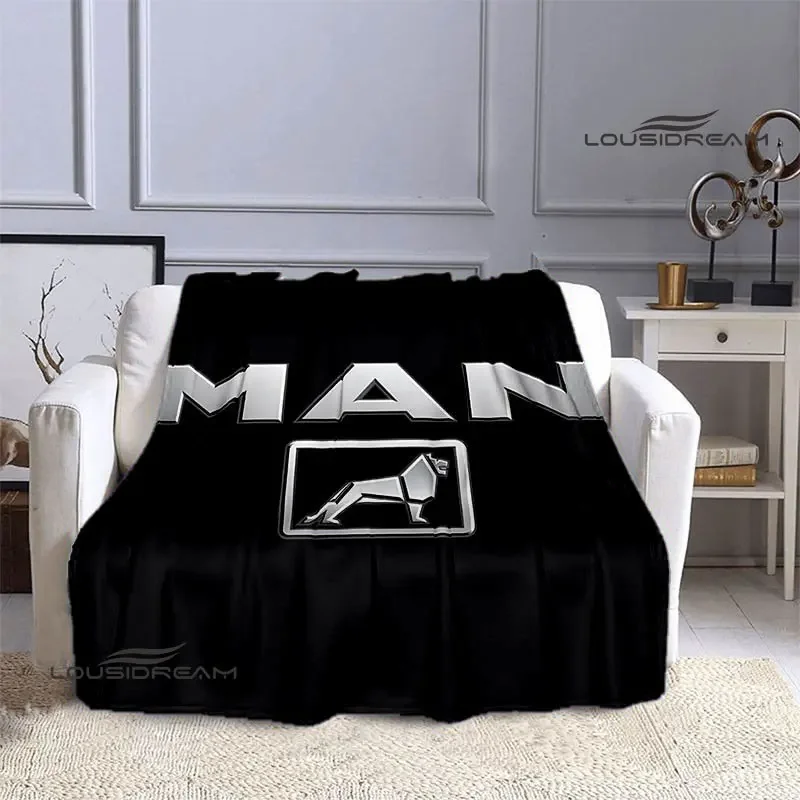 Man truck logo printed blanket Flannel Soft Comfort Blanket Home Travel Blanket blankets for beds Picnic blankets Birthday Gift