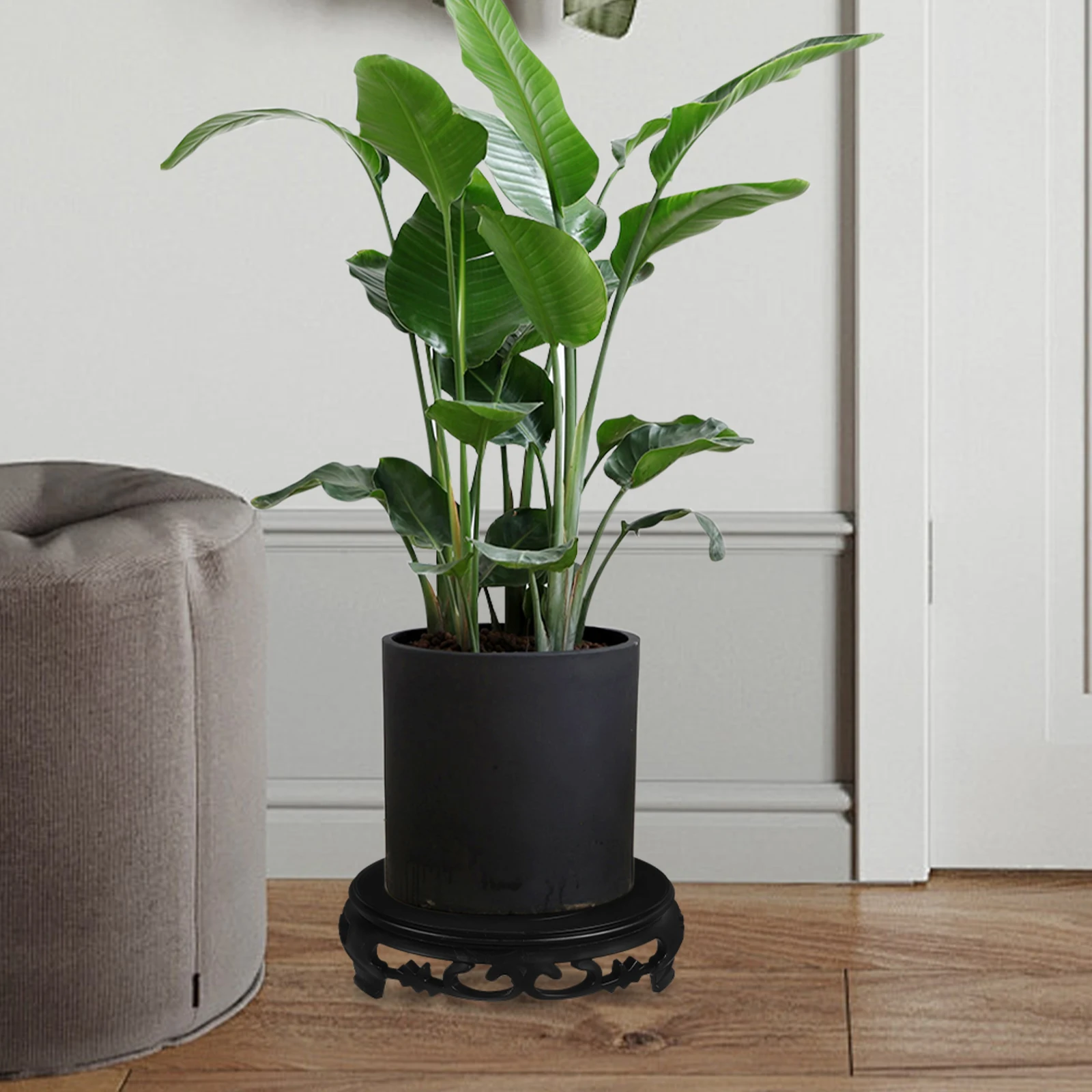 

2pcs Flower Pot Tray Water Collection Base Round Plastic Plant Stand Holder for Indoor Decor Elevating Riser Lightweight