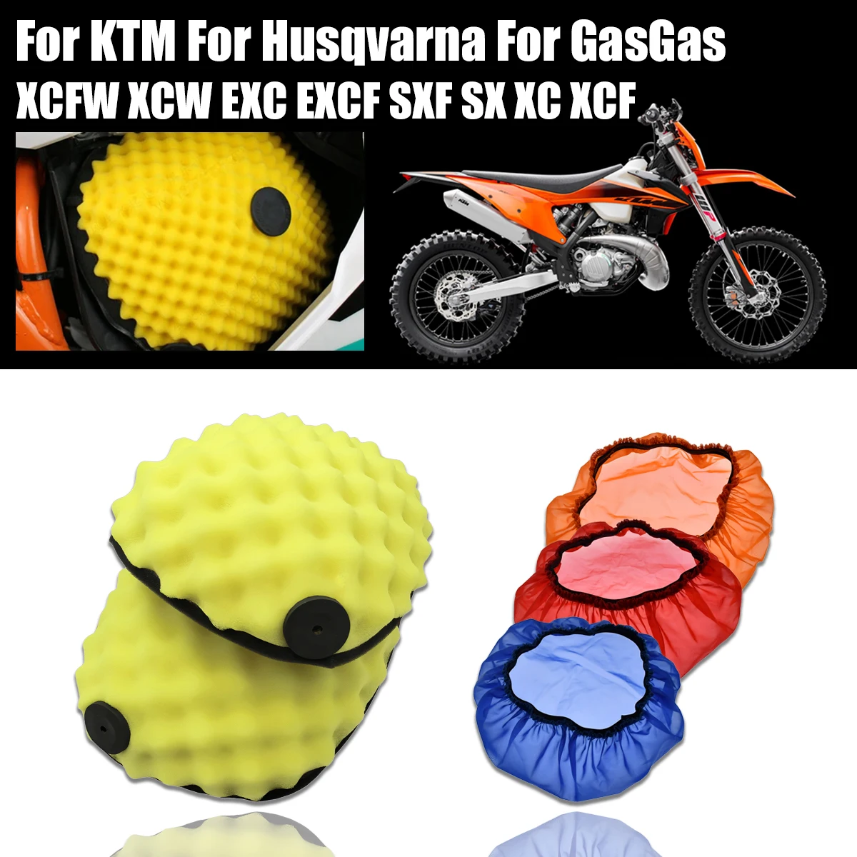 

Motocross Air Filter Foam Strainer Empty Filtration Sponge Cleaner For KTM XCFW XCW EXC EXCF SXF SX XC XCF For Husqvarna FC TC