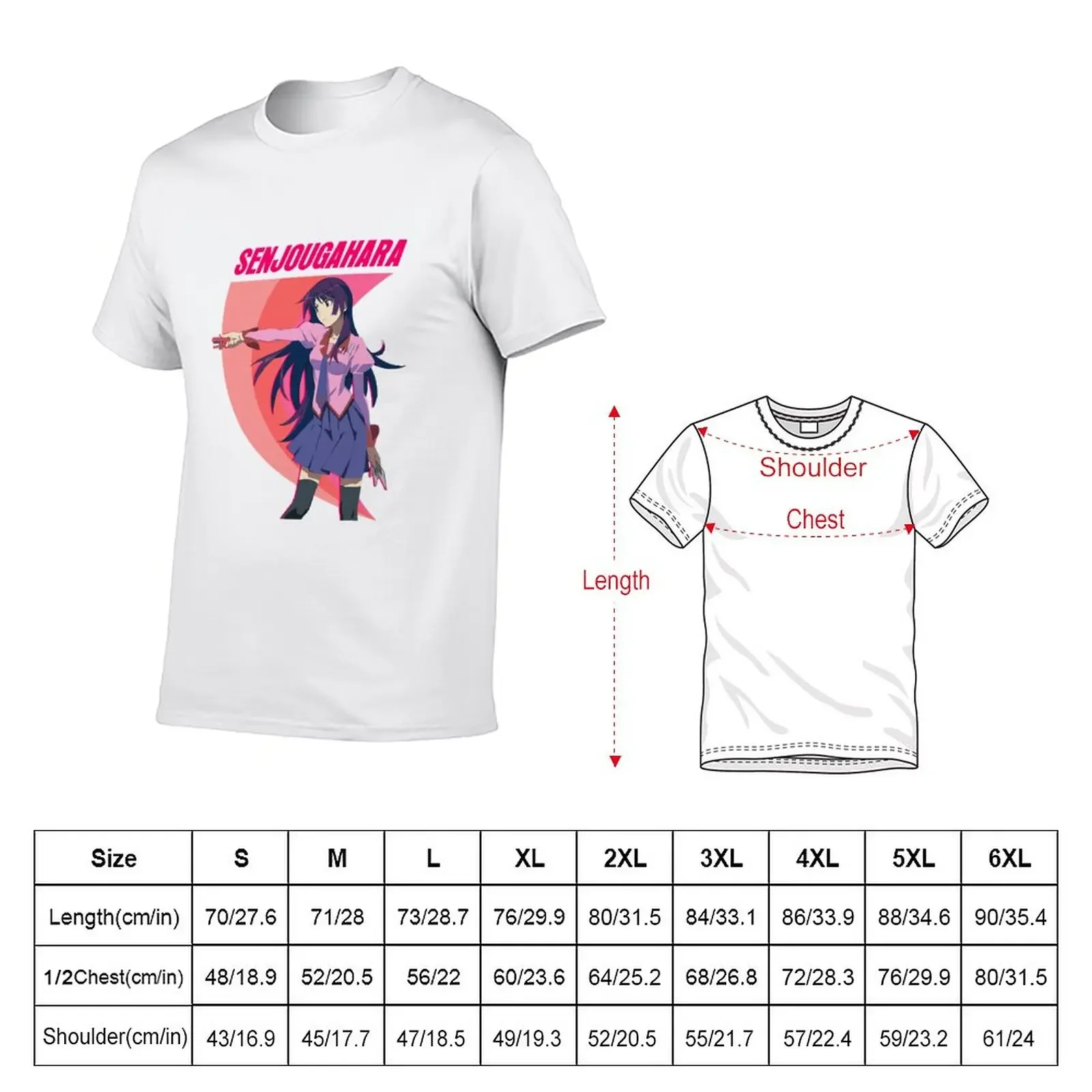 hitagi senjougahara T-Shirt sweat shirt anime mens clothing