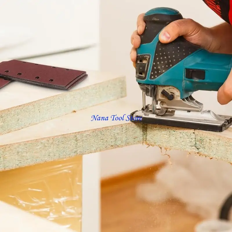 

31GJ 8 отверстий прямоугольные флокированные листы наждачной бумаги, абразивная бумага, подходящая для пневматической машины, из