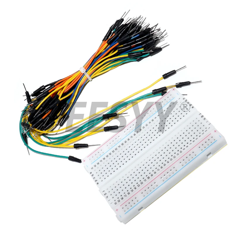 400/830 Punkte MB-102 Steckplatine, lötfreie PCB-Steckplatte, Jumper-Kabel, Prototyp-Board DIY für Arduino Kit