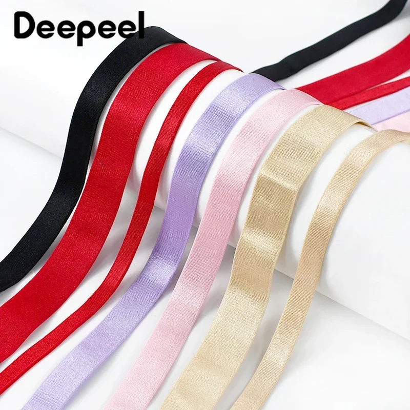 5Meters Deepeel 6-25mm Nylon Underwear Elastic Band Rubber Stretch Belt Soft Bra Strap Spring Tape Ribbon DIY Sewing Accessories