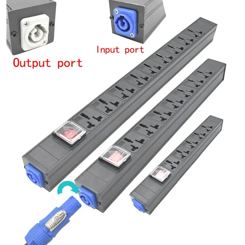 2-10 AC 16A Universal standard SOCKET PDU Power Strips Schuko Powerlink box Power amplifier audio 3P Aviation plug