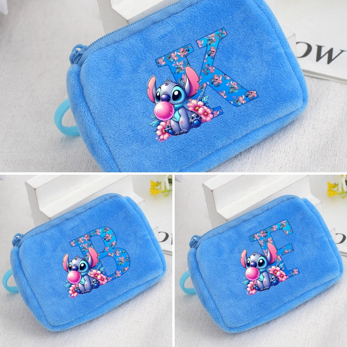 

Мультяшный стежок A-Z, плюшевый квадратный кошелек для монет, аниме, модный Y2k, портативный ключ, наушники, милый кошелек, сумка для удостоверения личности, кошельки, чехол