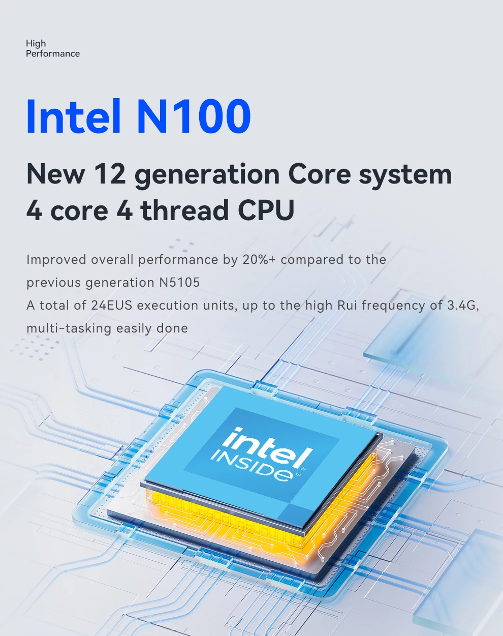 NAS Mini PC Intel N100 2LAN DDR4 M.2 NVMe SSD 2.5G Ethernet WiFi6 2x 2.5/3.5 polegadas HDD RAID Suporte FreeNas Windows 10/11