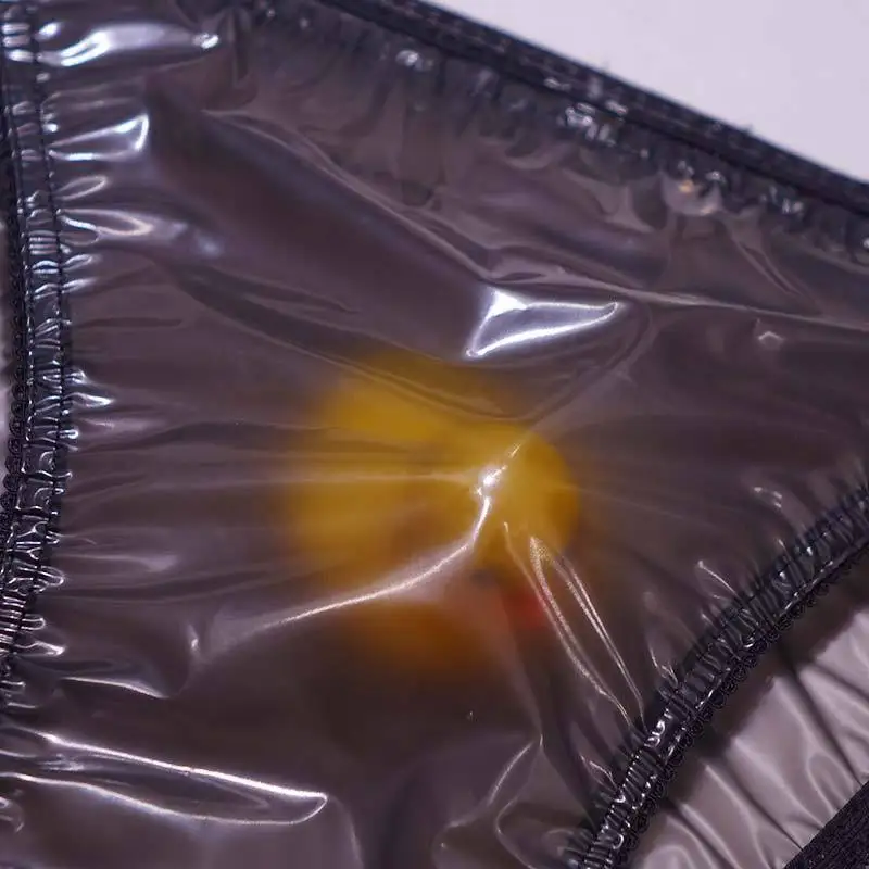 Couple Erotic Plastic Triangle Pants Soft See Through Intimates Panties Fetish Underwear Large TPU Plastic Low Waist Briefs