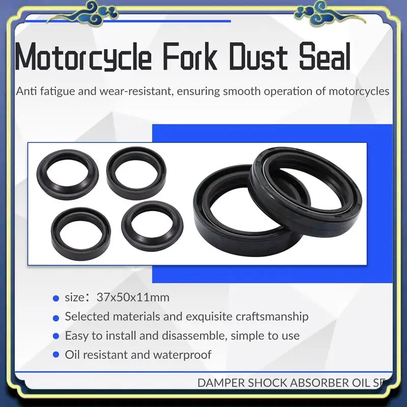 AU16-Motorcycle Front Fork Dust Seal And Oil Seal 37X50X11 For Suzuki RM85 Turbo TU250 GZ250 GS550 VS700 GS750 RM XN 85