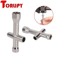 Torlipy 3D Printer Nozzle Tool 4in1 M2 M2.5 M3 M4 Screw Nut Hexagonal Cross Wrench For E3D V6 MK8 Nozzles Mini Spanner