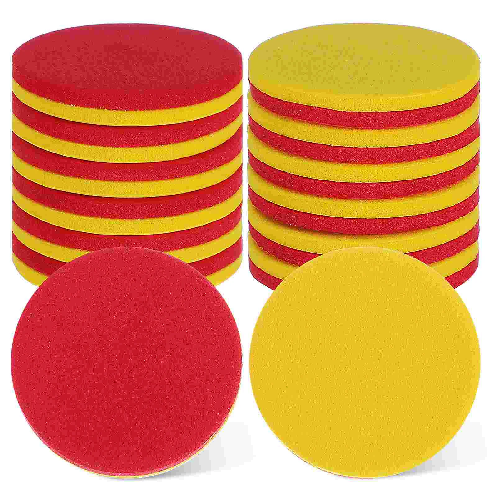 100 Pcs Colorful Foam Discs Toy Children Math Counters Counting Chips Two-color Blocks For Kids Eva Manipulatives