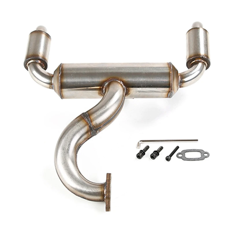 1 Set Suitable For F5/RF5 Stainless Steel Silent Double-Row Exhaust Pipe Modified Accessories 89088