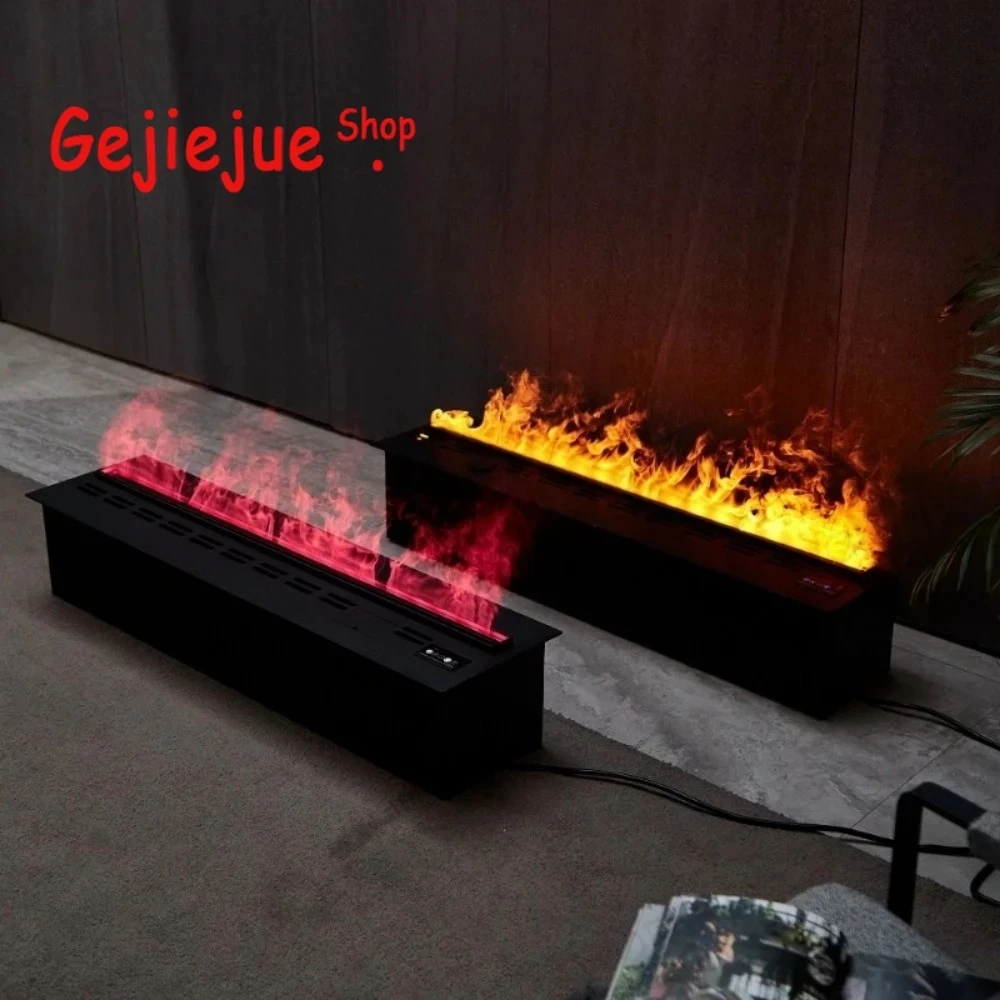 Camino con nebbia per casa intelligente, pannello APP/vocale, senza fumo/senza fumi, umidificatore, colore fiamma/luminosità regolabile, blocco bambini e realistico