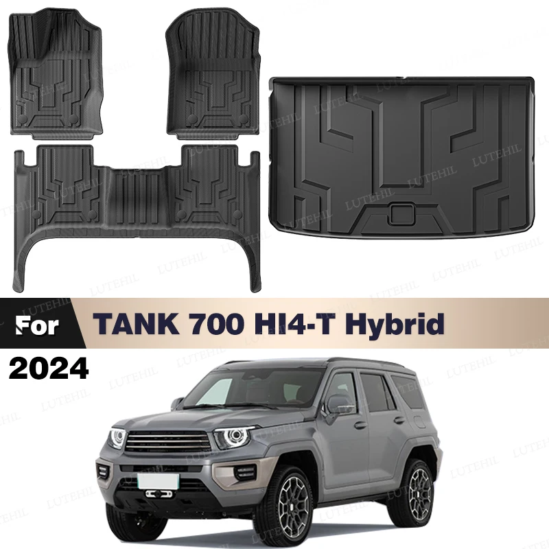

LUTEHIL For TANK 700 HI4-T Hybrid Custom All-Weather TPE Floor Mat Trunk Mat Carpet Cover Auto Interior Protector Accessories