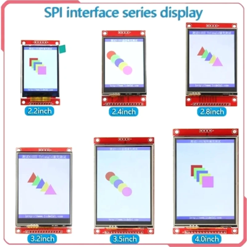 

1.44 1.8 2.0 2.2 2.4 2.8 3.2 3.5 4.0 inch SPI TFT LCD Screen Colorful Touch Display Module ILI9341 ILI9488 480*320 240*320 Drive