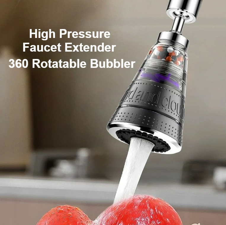 

360° Rotate Kitchen Faucet Extender with Filter Function Universal Aerator Splash Filter Washbasin Faucet Bubbler Nozzle Aerator