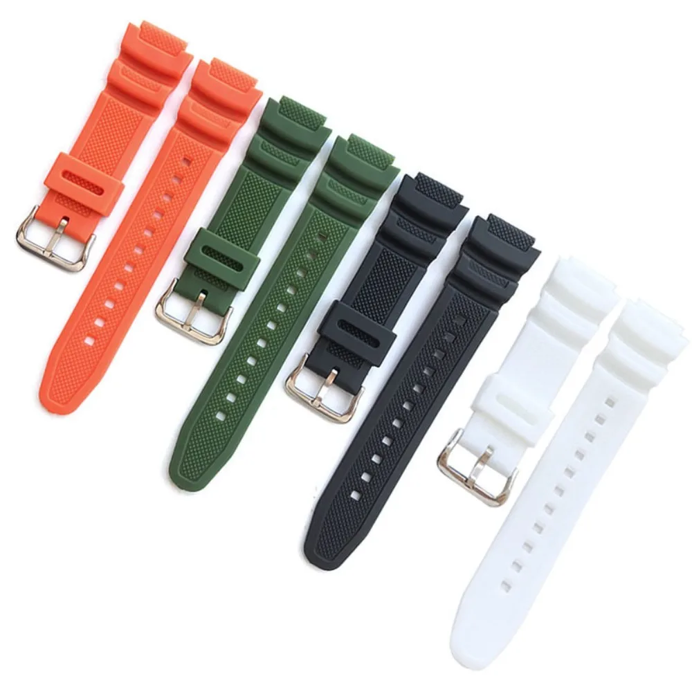 Sport-Silikonarmband für Männer und Frauen mit Dornschließe, Weiches Uhrenarmband aus Silikon für Casio AE-1200WH AQ-S810W MRW-200H