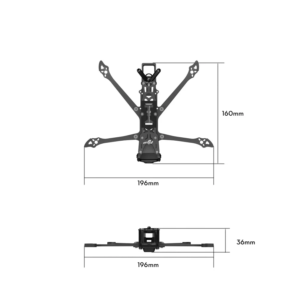 Flywoo Explorer LR 4'' FPV Frame Kit - Ultra-Compact, Compatible with O3/O4/O4 PRO & Walksnail (DIY Parts)