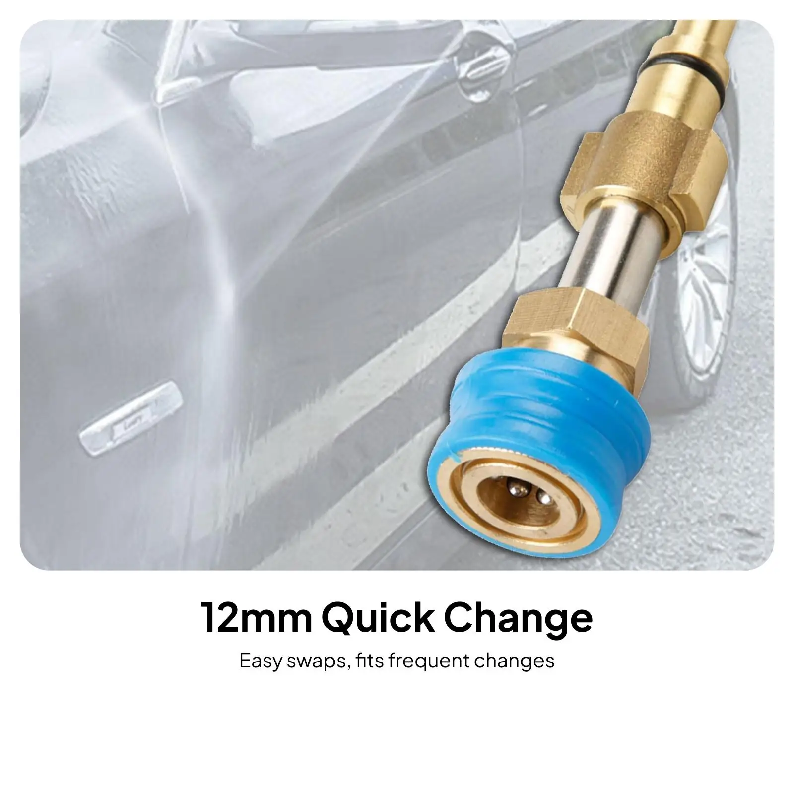 Brass Foam Lance Quick Connector 1/4 Adapter Pressure Washer Accessory for YILI Gerni BLACKDECKER